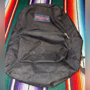 JanSport Black Backpack Classic School Travel Bag